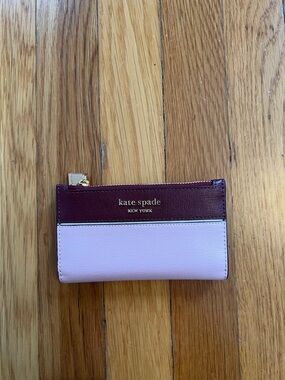 kate spade New York Two-Tone Lilac & Burgundy Card Case Wallet